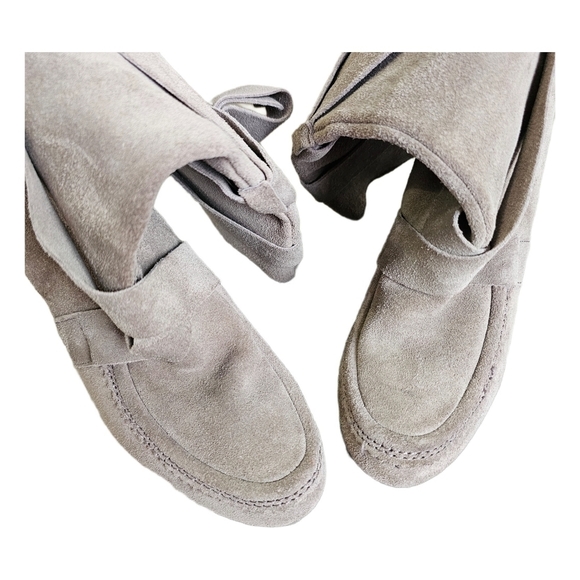 Calvin Klein moto boho suede tan block heel boot shoes size 8 - Picture 10 of 16